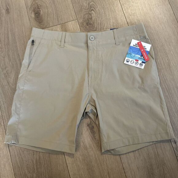 Company 81 Men's Khaki Performance Outdoor Chino Shorts Zipper Size‎ 30 NEW - Picture 1 of 10
